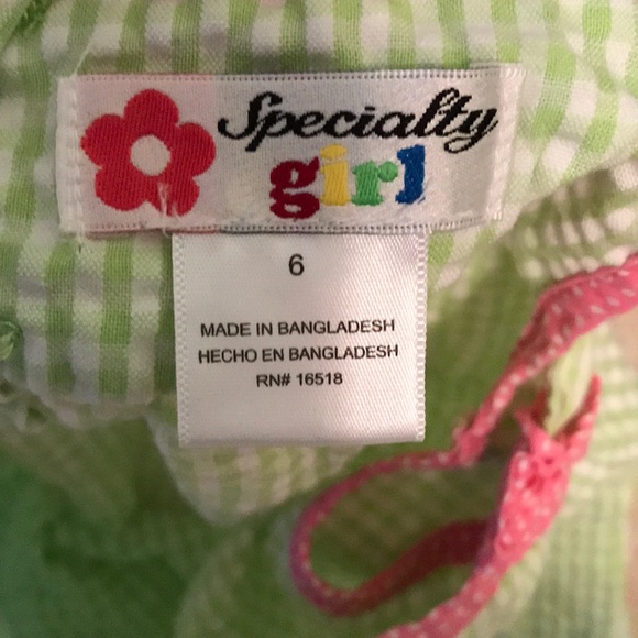 Specialty Girl seersucker strawberry dress - Picture 3 of 4